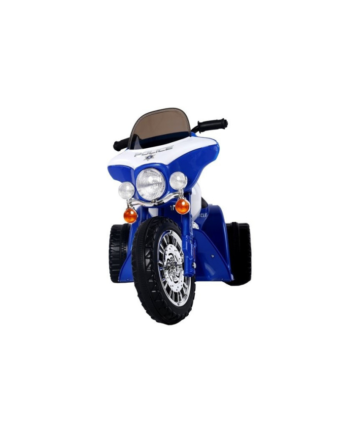 Motor na Akumulator Trójkołowy JT568 Policja Dla Dzieci LED Niebieski