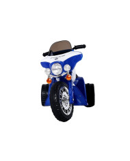 Motor na Akumulator Trójkołowy JT568 Policja Dla Dzieci LED Niebieski