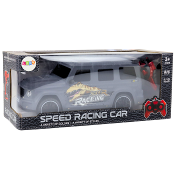 Auto Zdalnie Sterowane RC z Dinozaurem w Skali 1:10 Szare