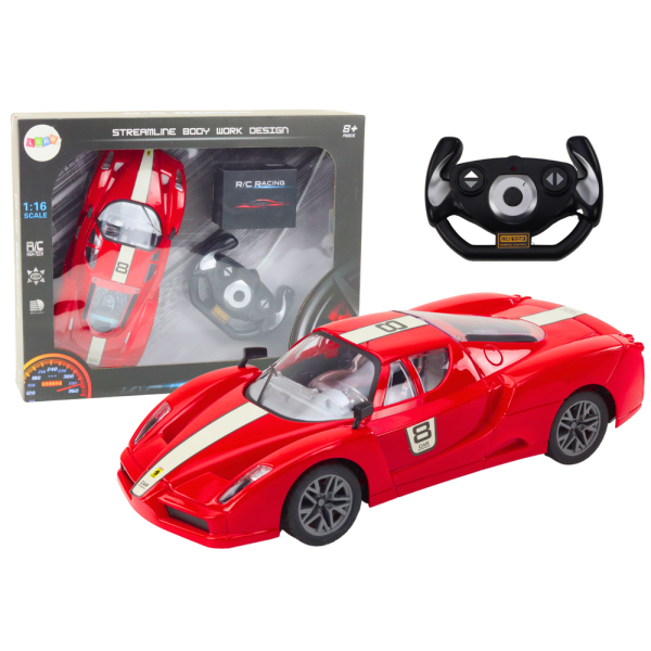 Auto Sportowe Zdalnie Sterowane Na Pilota 1:16 R/C Czerwone