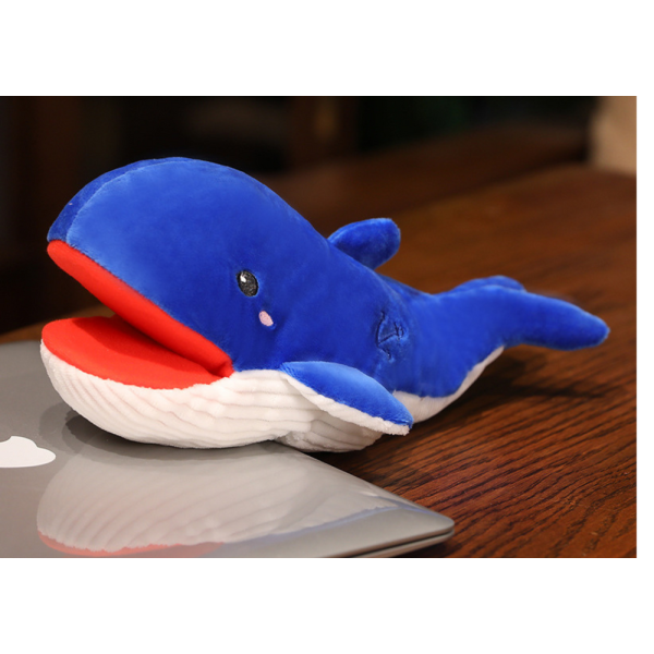 Pluszowa Maskotka Wieloryb Niebieski Pacynka 30 cm