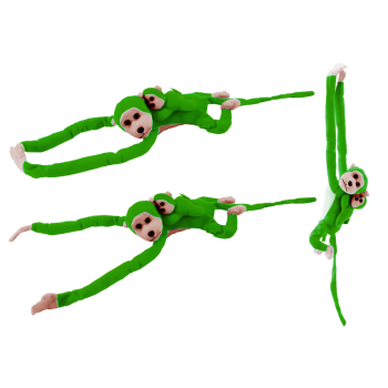 Maskotka Pluszowa Małpka z Dzieckiem Zielona 90 cm