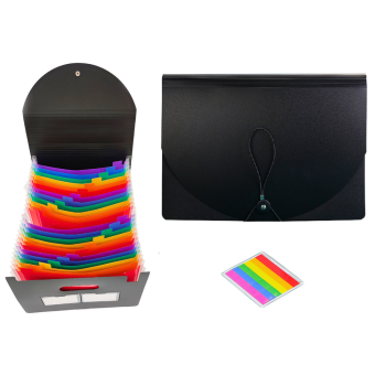 Organizer Teczka Z Przegródkami Kolorowa Zakładki Dokumenty A4