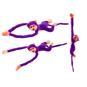 Maskotka Pluszowa Małpka z Dźwiękiem Fioletowa 80 cm