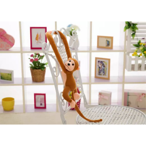 Maskotka Pluszowa Małpka z Dźwiękiem Ciemno Brązowa 80 cm