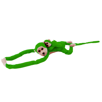 Maskotka Pluszowa Małpka z Dzieckiem Zielona 70 cm