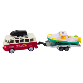 Autko Terenowe Z Łodzią Lub Helikopterem Napęd Metalowe