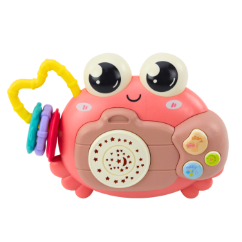 Krab Aparat Grzechotka Projektor Na Baterie Dźwięki Różowy