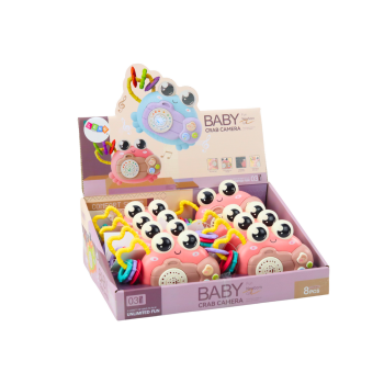 Krab Aparat Grzechotka Projektor Na Baterie Dźwięki Różowy