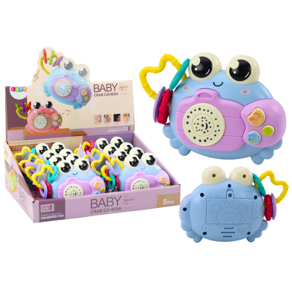Krab Aparat Grzechotka Projektor Na Baterie Dźwięki Niebieski