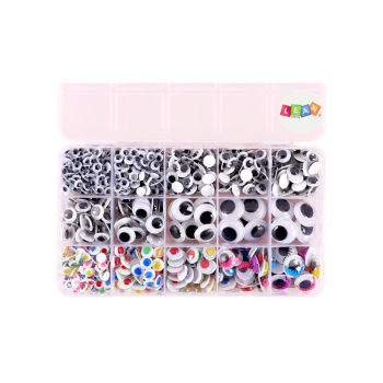 Zestaw Oczek Samoprzylepnych Ruchome Kolorowe Organizer 750 szt.