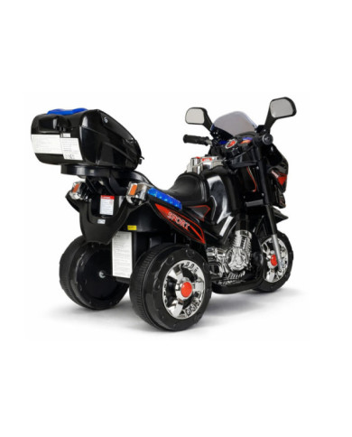 Motor Na Akumulator HC8051 Dla Dzieci Czarny Ścigacz Światła Led Dźwięki