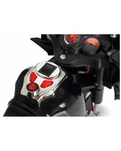 Motor Na Akumulator HC8051 Dla Dzieci Czarny Ścigacz Światła Led Dźwięki