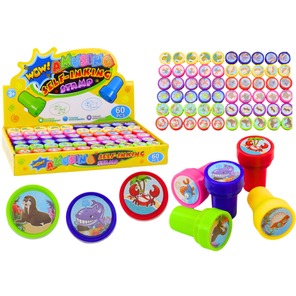 Stempelki Ozdobne 12 Wzorów Zwierząt Wodnych 6 Kolorów