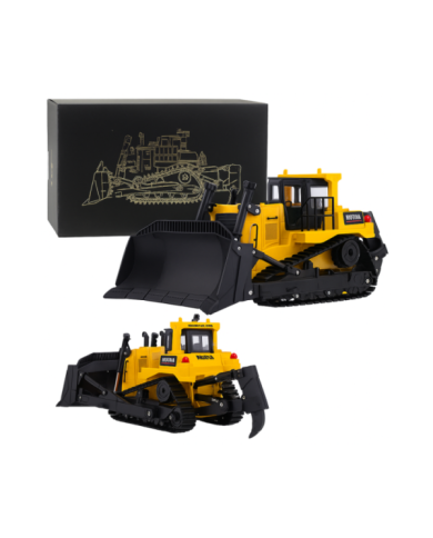 Spychacz Buldożer Koparka Huina Metalowy Model Budowlany 1:50