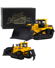 Spychacz Buldożer Koparka Huina Metalowy Model Budowlany 1:50