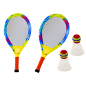 Zestaw Do Gry w Badmintona Świecące Paletki Lotki 2 Szt