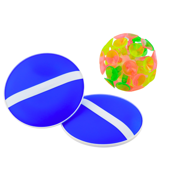 Gra Zręcznościowa Paletki Okrągłe Piłka Z Przyssawkami Niebieski