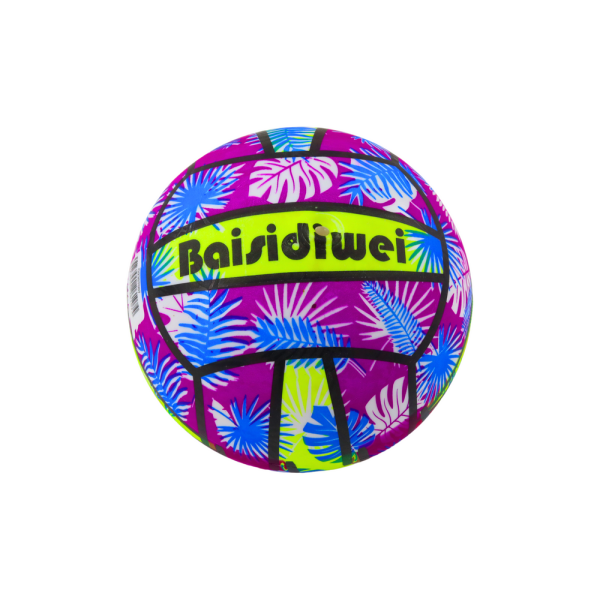 Piłka Gumowa Jaskrawa Liście Fioletowa 24 Cm