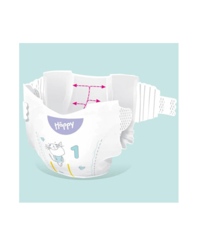 Pieluszki Bella Happy 1 Newborn Soft & Delicate 2-5 kg 42 szt.