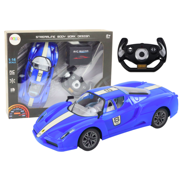 Auto Sportowe Zdalnie Sterowane Na Pilota 1:16 R/C Niebieskie