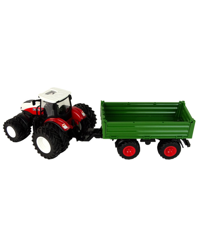 Traktor Zdalnie Sterowany z Przyczepą 1:24 Czerwony Zielony