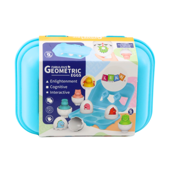 Zestaw Sześciu Geometrycznych Jaj Dinozaurów Kolorowe