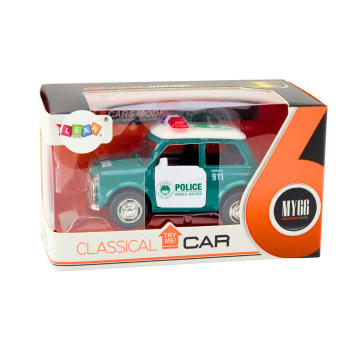 Autko Policyjne Klasyczne 1:38 Napęd Światła Dźwięki Zielony