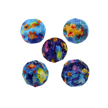 Piłeczka Świecąca Do Odbijania  z Wgłębieniami Zwierzęta Morskie 7cm