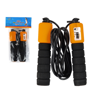 Skakanka Czarno-Pomarańczowa Z Licznikiem 280 cm Regulacja Fitness