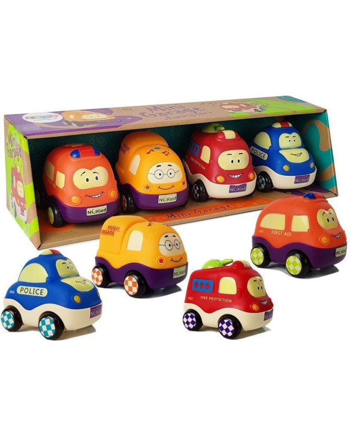 Zestaw Autek Policja Ambulans dla Niemowlaka z Napędem 4el