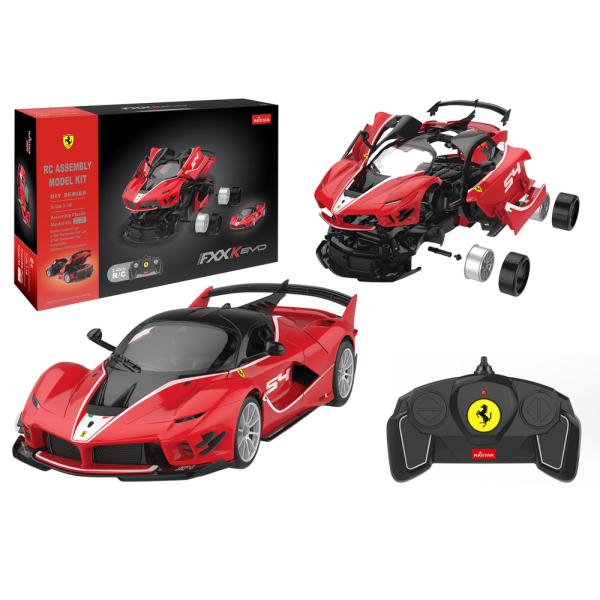 Klocki Konstrukcyjne Auto Rastar 1:18 Ferrari FXXK EVO Czerwone 88 Elementów