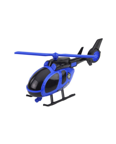 Zestaw Policyjny Ciężarówka Laweta Auto Helikopter Światła Dźwięk