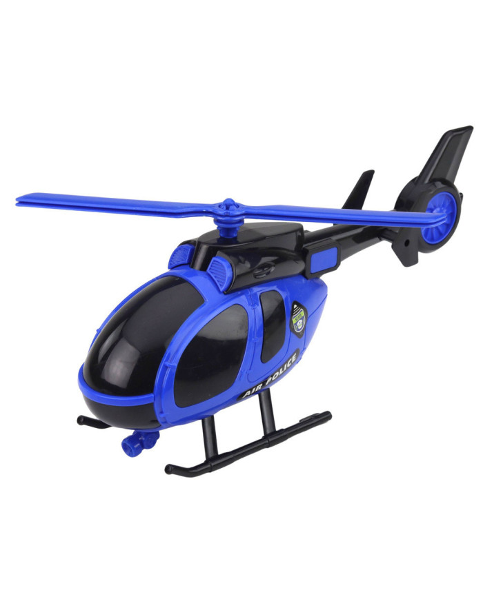 Zestaw Policyjny Ciężarówka Laweta Auto Helikopter Światła Dźwięk