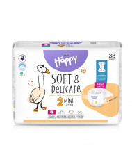 Pieluszki Bella Happy 2 Newborn Soft & Delicate 3-6 kg 38 szt.