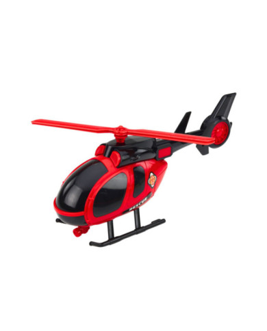 Zestaw Strażacki Ratunkowy Ciężarówka Laweta Auto Helikopter Światła Dźwięk