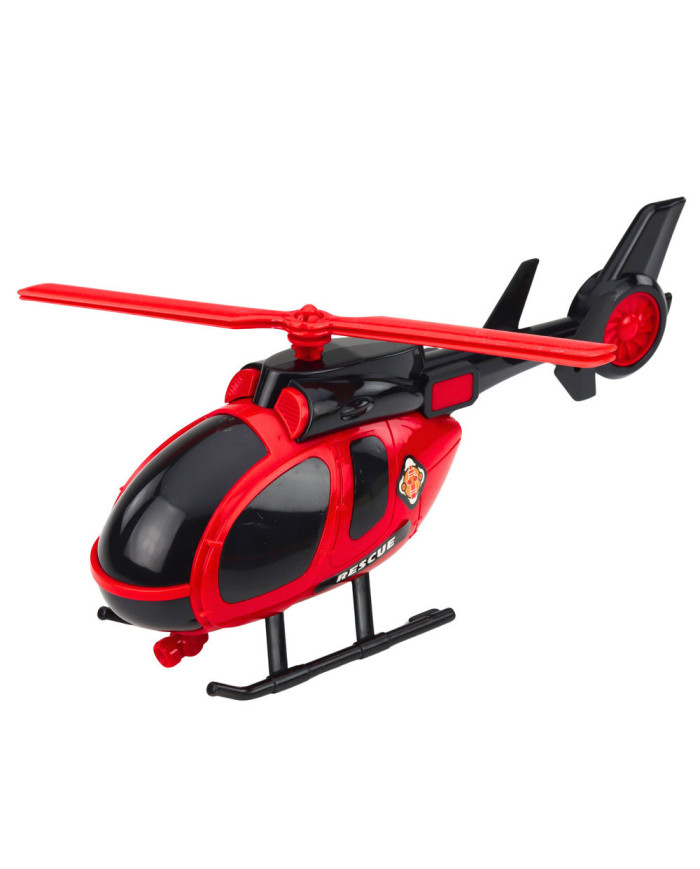 Zestaw Strażacki Ratunkowy Ciężarówka Laweta Auto Helikopter Światła Dźwięk