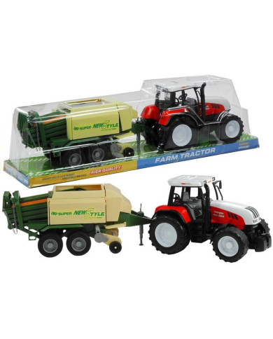 Duży Traktor z Przyczepą Maszyna Rolnicza 65 cm