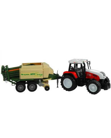 Duży Traktor z Przyczepą Maszyna Rolnicza 65 cm