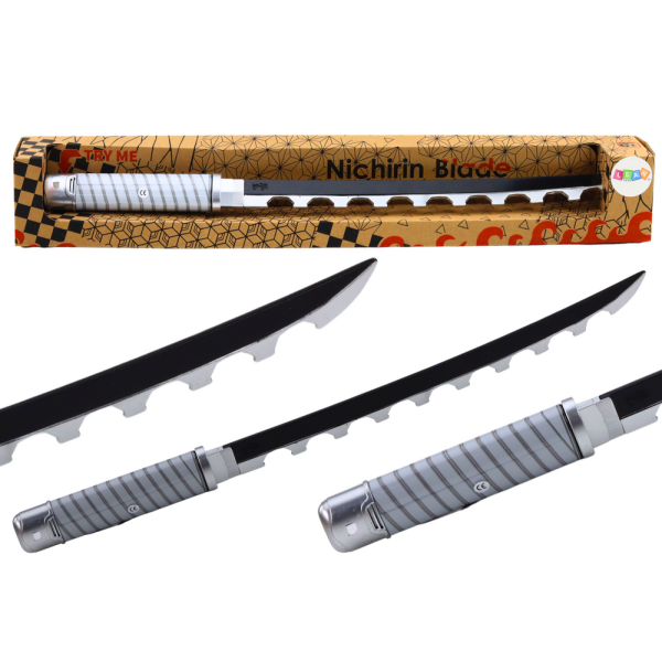 Miecz Samurajski Nichirin Na Baterie Wygodna Rękojeść Czarny Dźwięk