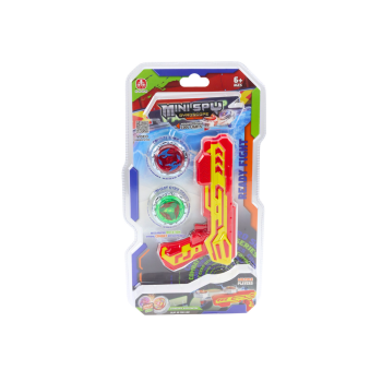 Zestaw Pistolet Wyrzutnia 2 Metalowe Krążki Czerwony Światła