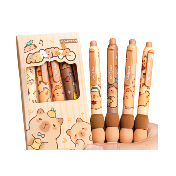 Zestaw Długopisów Z Kapibarą 6 Sztuk Niebieski Tusz