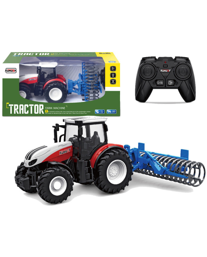Traktor Zdalnie Sterowany Wał Rolniczy 2,4 G Gumowe Koła