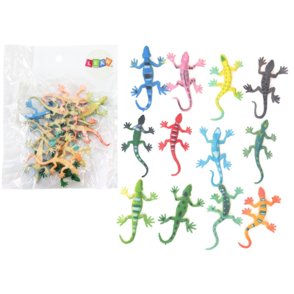 Zestaw Figurek Jaszczurki Gady Kolorowe 12 Sztuk