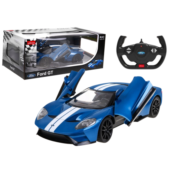 Auto RC Model Zdalnie Sterowany Ford GT 1:14 Otwierane Drzwi Niebieski