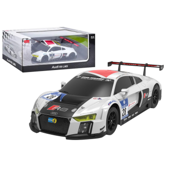 Auto R/C 1:24 Zdalnie Sterowane Sportowe AUDI R8 LMS Biało-Czarne
