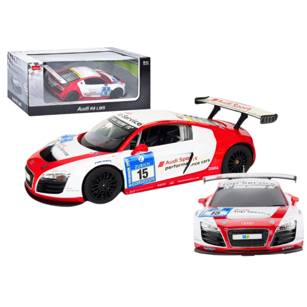 Auto R/C 1:24 Zdalnie Sterowane Sportowe AUDI R8 LMS Białe