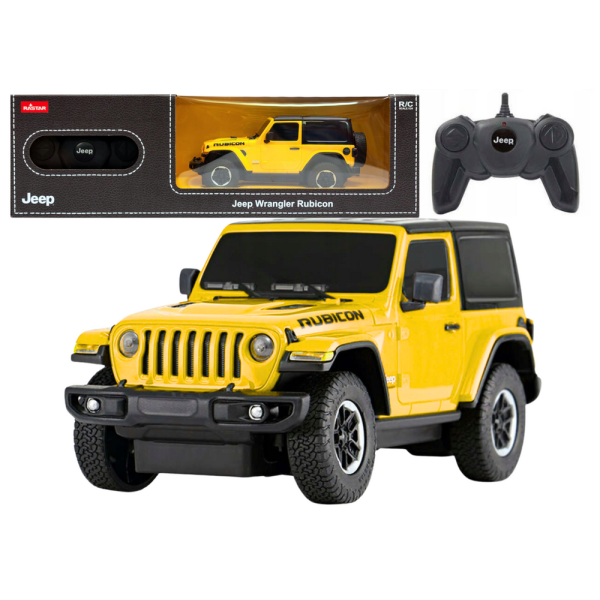 Auto R/C 1:24 Zdalnie Sterowany JEEP Wrangler JL Rubicon Żółty