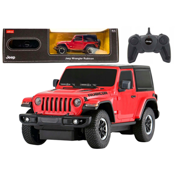 Auto R/C 1:24 Zdalnie Sterowany JEEP Wrangler JL Rubicon Czerwony