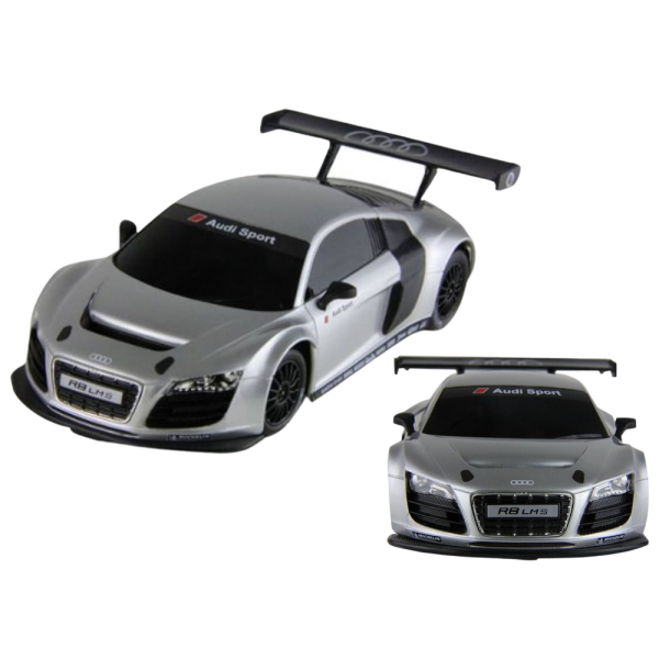 Auto R/C 1:24 Zdalnie Sterowane Sportowe AUDI R8 LMS Srebrne